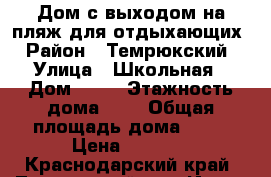 Дом с выходом на пляж для отдыхающих › Район ­ Темрюкский › Улица ­ Школьная › Дом ­ 11 › Этажность дома ­ 1 › Общая площадь дома ­ 53 › Цена ­ 3 700 - Краснодарский край, Темрюкский р-н, Ильич п. Недвижимость » Дома, коттеджи, дачи аренда   . Краснодарский край